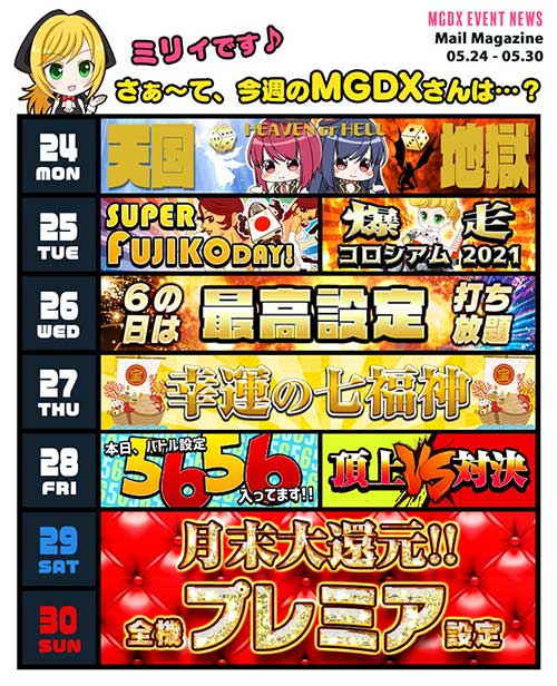 今週は６のつく日イベント 月末還元祭 涙のはっぱ隊 といえば スロッターズ