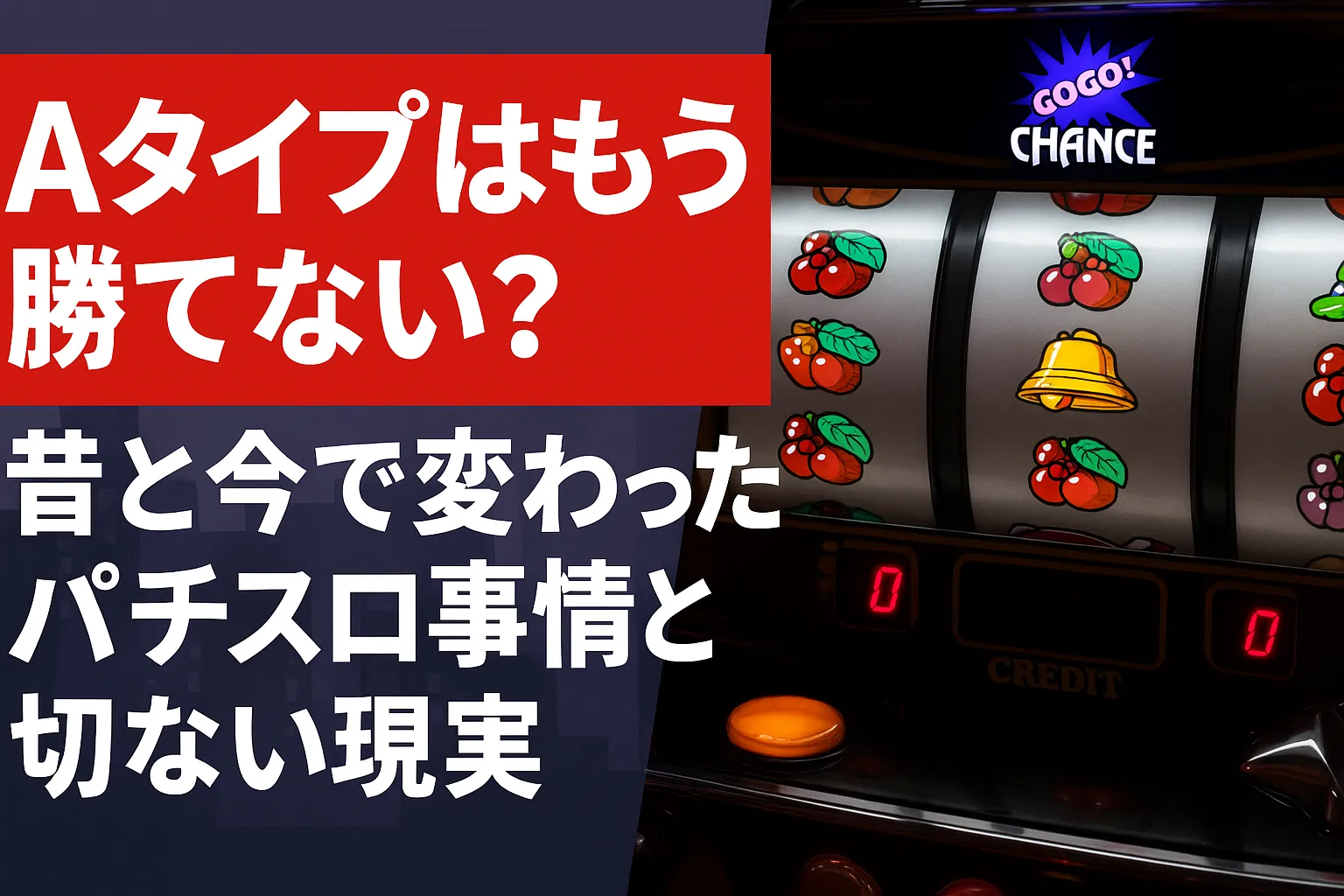 Aタイプはもう勝てない？昔と今で変わったパチスロ事情と切ない現実 | スロッターズ